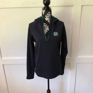 Notre Dame Hooded Quarter Zip